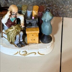 Artisan Tailor Figurine with Sewing Machine
